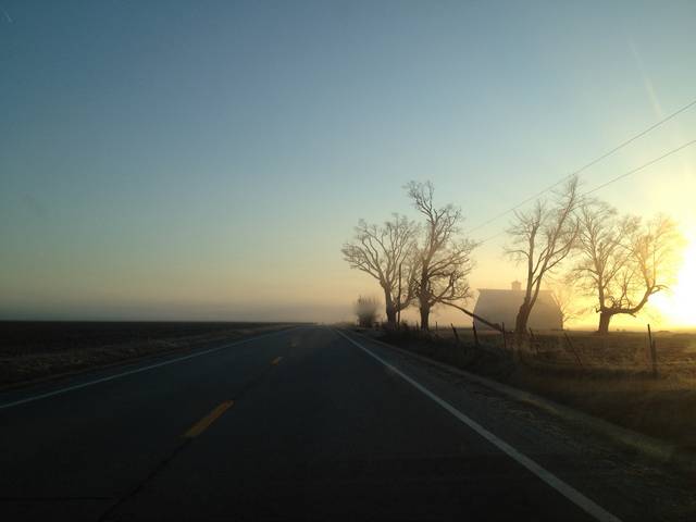 Old Route 36 at Sunrise