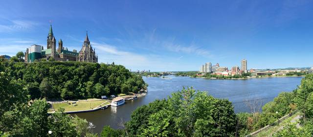 Ottawa River and Parliament Hill